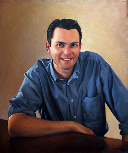 Oil Portrait of Chris Jenkins, by Susan Talbot-Elliott